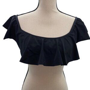 Victoria’s Secret black ruffled swim top Medium